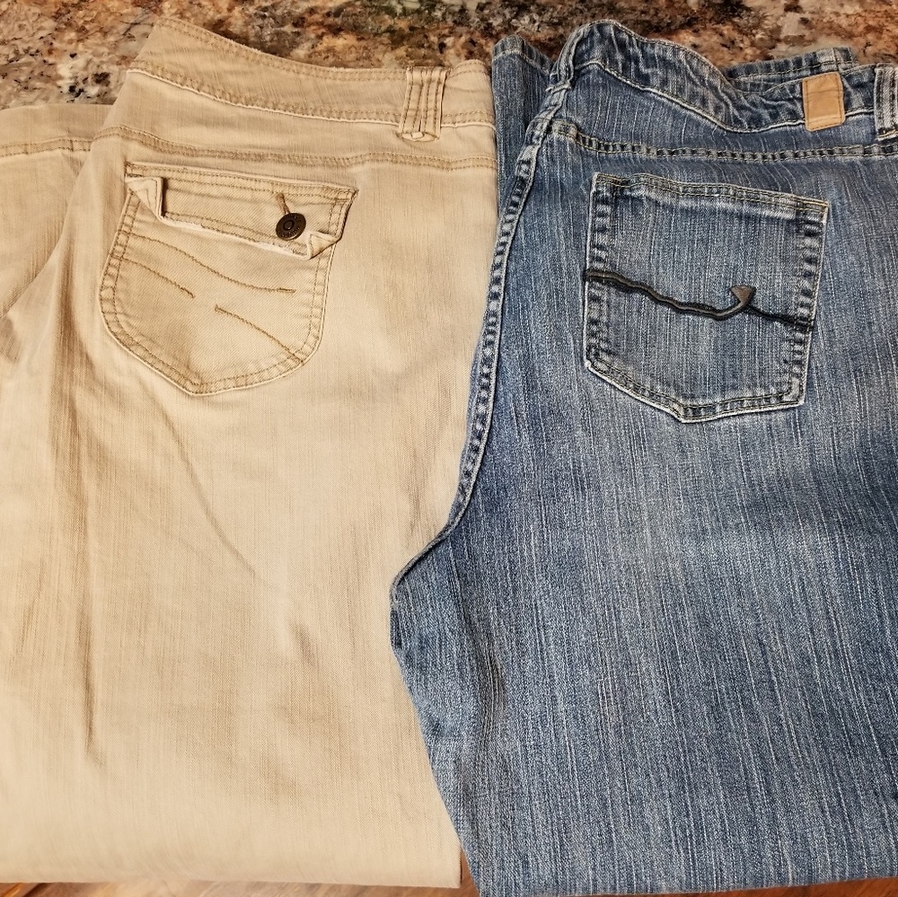 2 pairs of plus size maurices pants